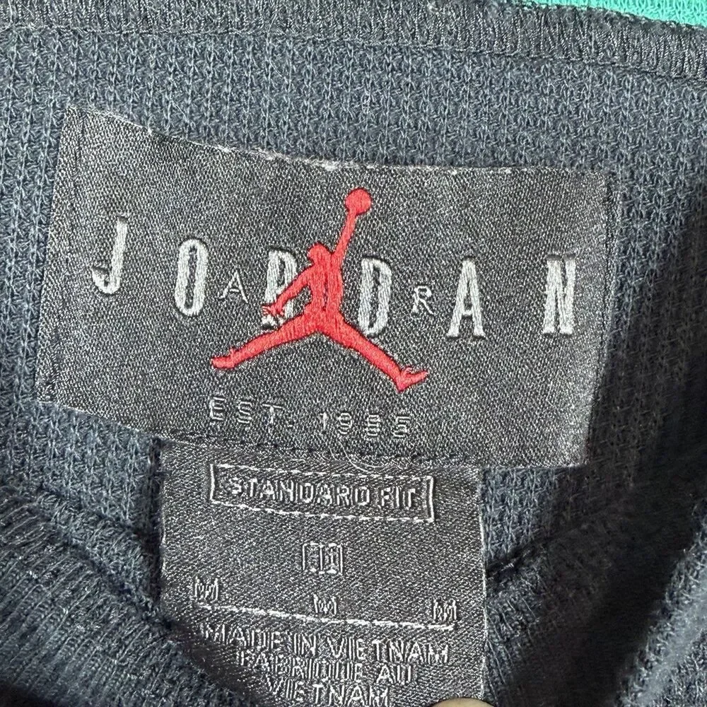 Jordan Mountainside Thermal Shirt Men's Medium Black Green Purple Waffle Knit
